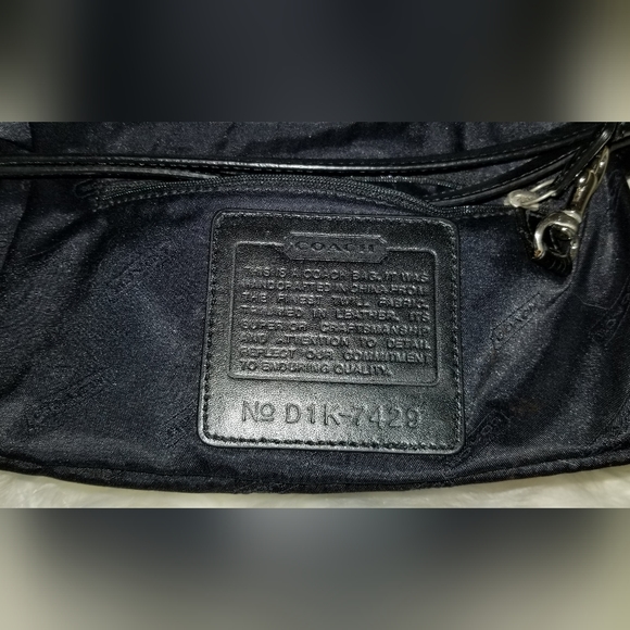 COACH Twill and Leather Shoulder Bag 7428 Small Hobo Purse - Picture 11 of 11